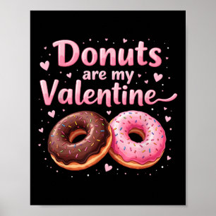 Cute Heart Doughnut With Pink Frosting Doughnuts A Poster