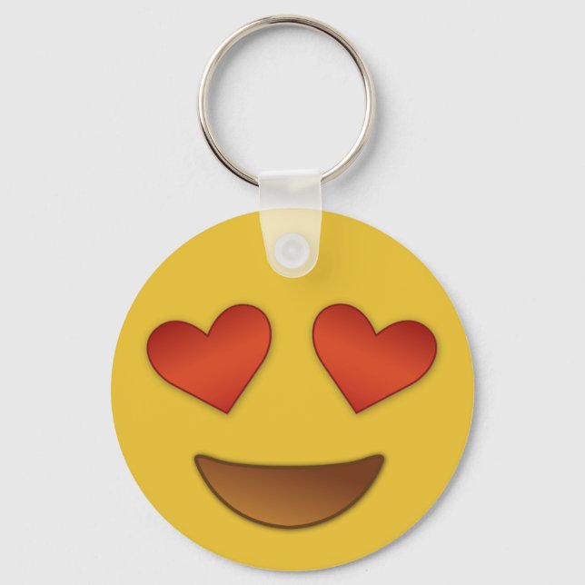 Cute Heart for Eyes emoji Key Ring (Front)