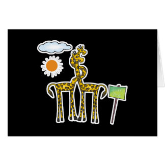 cute heart giraffes in love