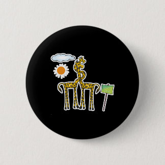 cute heart giraffes in love 6 cm round badge