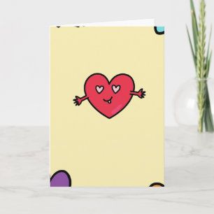 Cute Heart Hugs Love Card