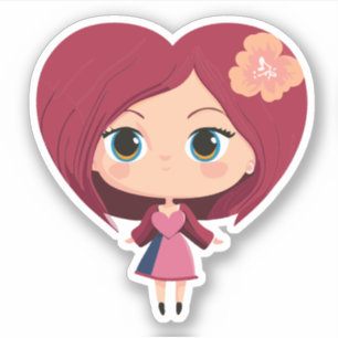 Cute Heart Kids Cartoon Charactor