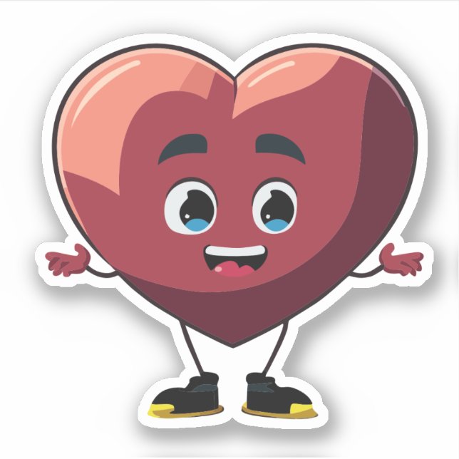 Cute Heart Kids Cartoon Charactor (Front)