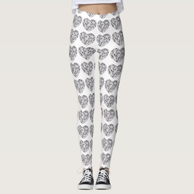 Cute Heart Leggings (Front)