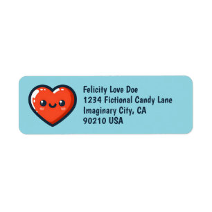 Cute Heart Love Return Labels