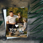 Cute HEART LOVE YOU DAD Photo Father's Day Holiday Card<br><div class="desc">Cute HEART LOVE YOU DAD Photo Father's Day Holiday Card Digital Download features your favourite photo with the text "(love heart) you Dad Happy Father's Day" in modern white script with your name below with additional photos on the reverse and your custom message. Personalise by editing the text in the...</div>