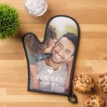 Cute HEART LOVE YOU DAD Photo Father's Day Oven Mitt<br><div class="desc">Cute HEART LOVE YOU DAD Photo Names Father's Day Oven Mitts and Pot Holders features your favourite photo with the text "(love heart) you Dad" in modern white script with your names below. Personalise by editing the text in the text box provided and adding your own picture. Perfect for Christmas,...</div>