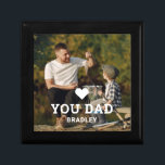 Cute HEART LOVE YOU DAD Photo Names Gift Box<br><div class="desc">Cute HEART LOVE YOU DAD Photo Names Gift Boxes features your favourite photo with the text "(love heart) you Dad" in modern white script with your names below. Personalise by editing the text in the text box provided and adding your own picture. Perfect for Christmas, birthday and Father's Day gifts....</div>