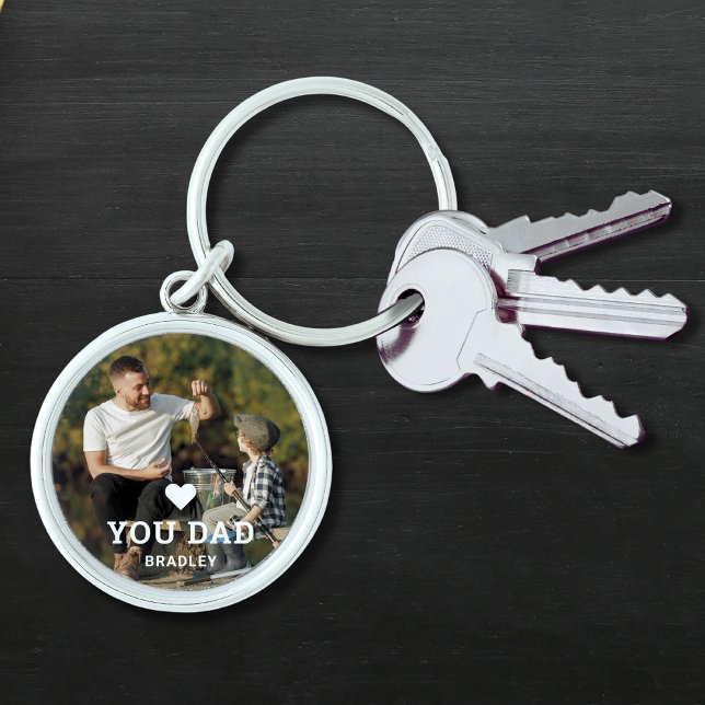 Cute HEART LOVE YOU DAD Photo Names Key Ring (Creator Uploaded)