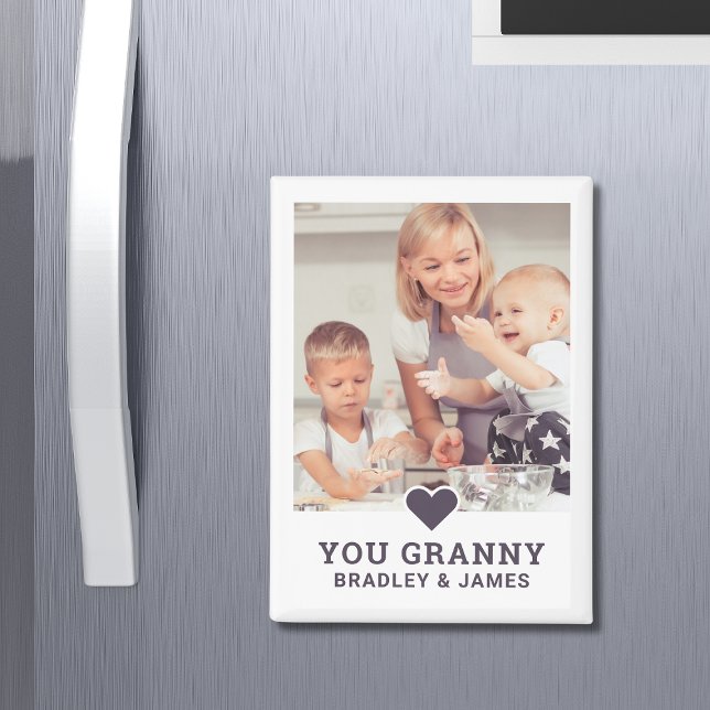 Cute Heart Love You Granny Mother's Day Photo Magnet (Creator Uploaded)