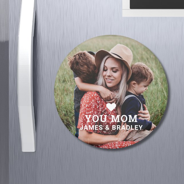Cute HEART LOVE YOU MOM Mother's Day Magnet (Creator Uploaded)