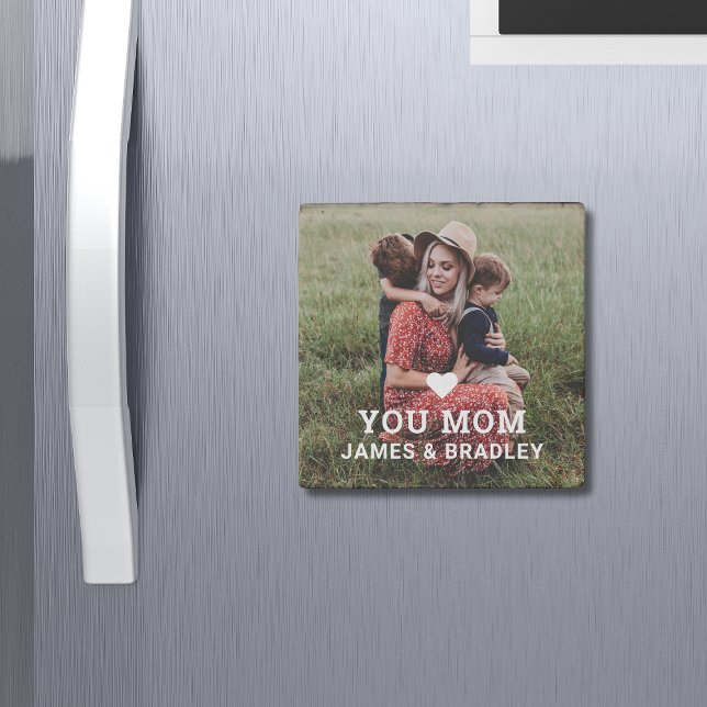 Cute HEART LOVE YOU MOM Mother's Day Magnet (Creator Uploaded)