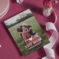 Cute HEART LOVE YOU MOM Mother's Day Photo