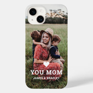 Cute HEART LOVE YOU MOM Mother's Day Photo Case-Mate iPhone 14 Case