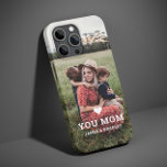 Cute HEART LOVE YOU MOM Mother's Day Photo iPhone 13 Pro Max Case<br><div class="desc">Cute Heart Love You Mum Mother's Day Photo iPhone Case features your favourite photo with the text "(love heart) you Mum" in modern white script with your names below. Personalise by editing the text in the text box provided and adding your own picture. Designed by ©2022 Evco Studio www.zazzle.com/store/evcostudio</div>