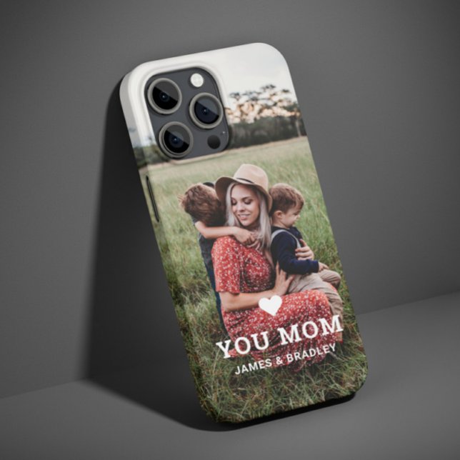 Cute HEART LOVE YOU MOM Mother's Day Photo Case-Mate iPhone Case (Creator Uploaded)