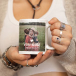 Cute HEART LOVE YOU MOM Mother's Day Photo Coffee Mug<br><div class="desc">Cute Heart Love You Mum Mother's Day Photo Coffee Mug features your favourite photo with the text "(love heart) you Mum" in modern white script with your names below. Personalise by editing the text in the text box provided and adding your own picture. Designed by ©Evco Studio www.zazzle.com/store/evcostudio</div>