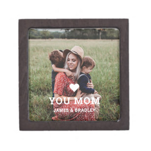 Cute HEART LOVE YOU MOM Mother's Day Photo Gift Box