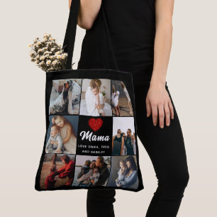 Cute HEART LOVE YOU MOM Mother's Day Photo  Tote Bag