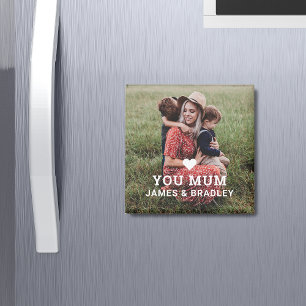 Cute HEART LOVE YOU MUM Mother's Day Magnet