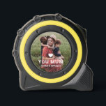 Cute Heart Love You Mum Mother's Day Photo 1<br><div class="desc">Cute Heart Love You Mum Mother's Day Photo Tape Measure features your favourite photo with the text "(love heart) you Mum" in modern white script with your names below. Personalise by editing the text in the text box provided and adding your own picture. Perfect for Christmas, birthday and Mother's Day...</div>