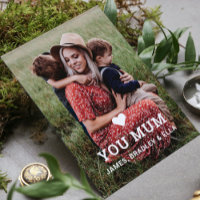 Cute HEART LOVE YOU MUM Mother's Day Photo