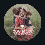 Cute Heart Love You Mum Mother's Day Photo Cutting Board<br><div class="desc">Cute Heart Love You Mum Mother's Day Photo Cutting Boards features your favourite photo with the text "(love heart) you Mum" in modern white script with your names below. Personalise by editing the text in the text box provided and adding your own picture. Perfect for Christmas, birthday and Mother's Day...</div>