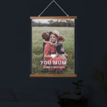 Cute HEART LOVE YOU MUM Mother's Day Photo Hanging Tapestry<br><div class="desc">Cute Heart Love You Mum Mother's Day Photo Hanging Tapestry features your favourite photo with the text "(love heart) you Mum" in modern white script with your names below. Personalise by editing the text in the text box provided and adding your own picture. Perfect for Christmas, birthday and Mother's Day...</div>
