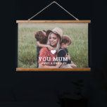 Cute HEART LOVE YOU MUM Mother's Day Photo Hanging Tapestry<br><div class="desc">Cute Heart Love You Mum Mother's Day Photo Hanging Tapestry features your favourite photo with the text "(love heart) you Mum" in modern white script with your names below. Personalise by editing the text in the text box provided and adding your own picture. Perfect for Christmas, birthday and Mother's Day...</div>