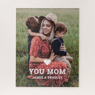 Cute Heart Love You Mum Mother's Day Photo Jigsaw Puzzle