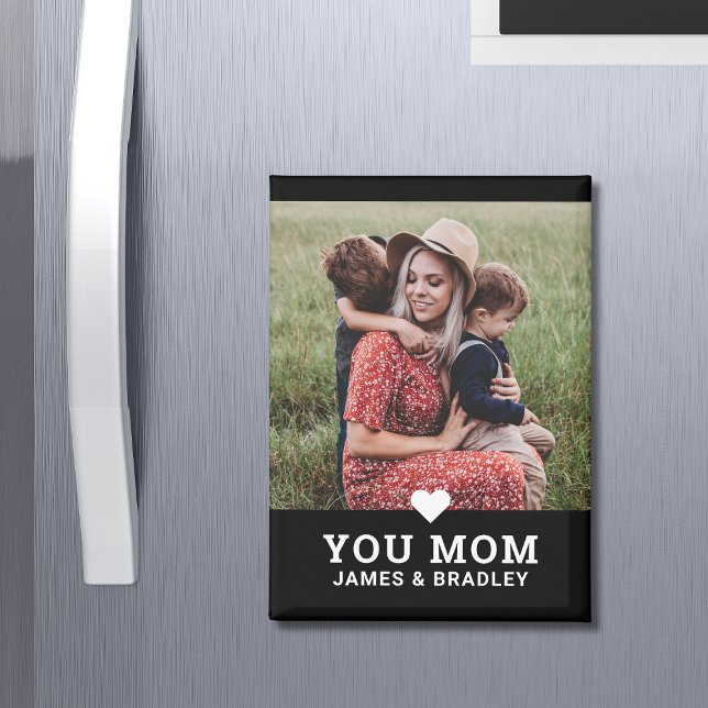 Cute Heart Love You Mum Mother's Day Photo Magnet (Creator Uploaded)