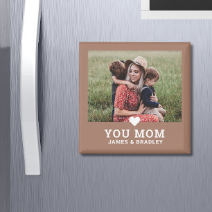 Cute Heart Love You Mum Mother's Day Photo Magnet