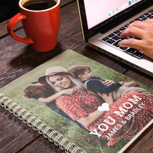 Cute Heart Love You Mum Mother's Day Photo Notebook