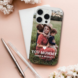 Cute HEART LOVE YOU MUMMY Mother's Day Photo iPhone 15 Pro Case