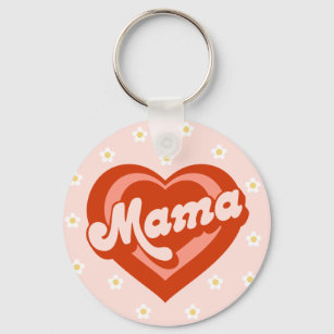 Cute Heart Mama Mini Mother Daughter Key Ring