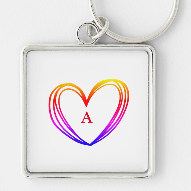 CUTE HEART NAME  KEYCHAIN (Front)