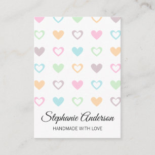 Cute Heart Pattern Business Card