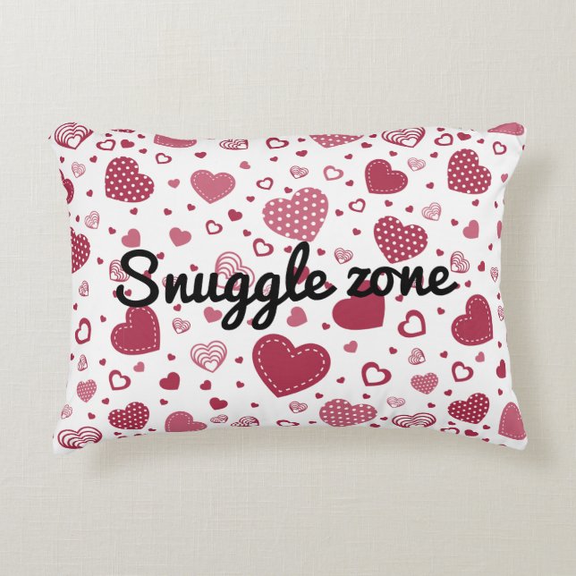 Cute Heart Pattern Decorative Cushion (Front)