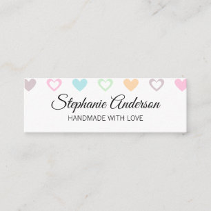 Cute Heart Pattern Mini Business Card