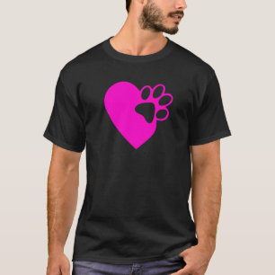 Cute Heart Paws For Cat Owners T-Shirt
