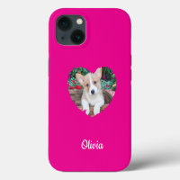 Cute Heart Pet Photo & Dog Paw Prints,Custom