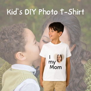 Cute Heart photo I Love My Mum Son T-Shirt