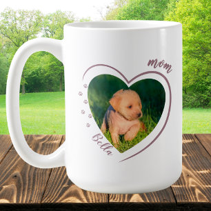 Cute Heart Photo Paw Prints Dog Cat Mum  Coffee Mug