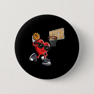 Cute Heart Playing Sketll Valentines Day Sketll Bo 6 Cm Round Badge