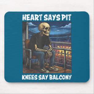 Cute Heart Says Pit Knees Say Mouse Pad