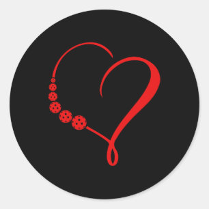 Cute Heart Shape Picklebyll Player Gift Valentines Classic Round Sticker