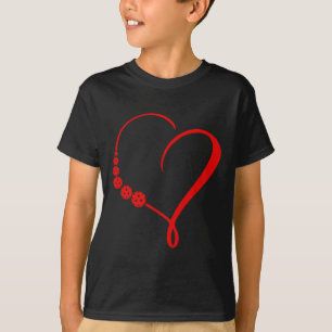 Cute Heart Shape Picklebyll Player Gift Valentines T-Shirt