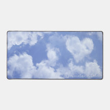 Cute Heart Shaped Cloud In Blue Sky Cheerful Happy