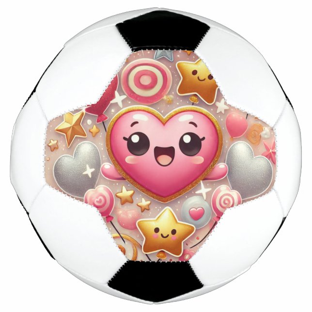 Cute heart  soccer ball (Front)