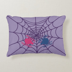 Cute Heart Spider Web Accent Throw Pillow 